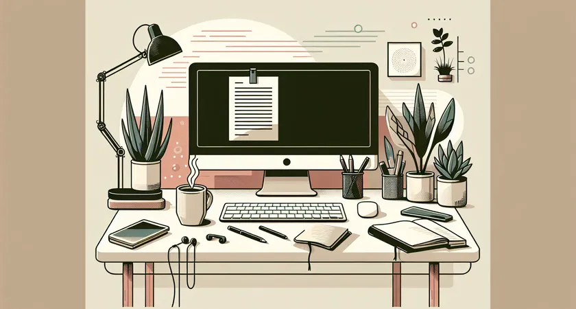 Un bureau moderne avec un ordinateur