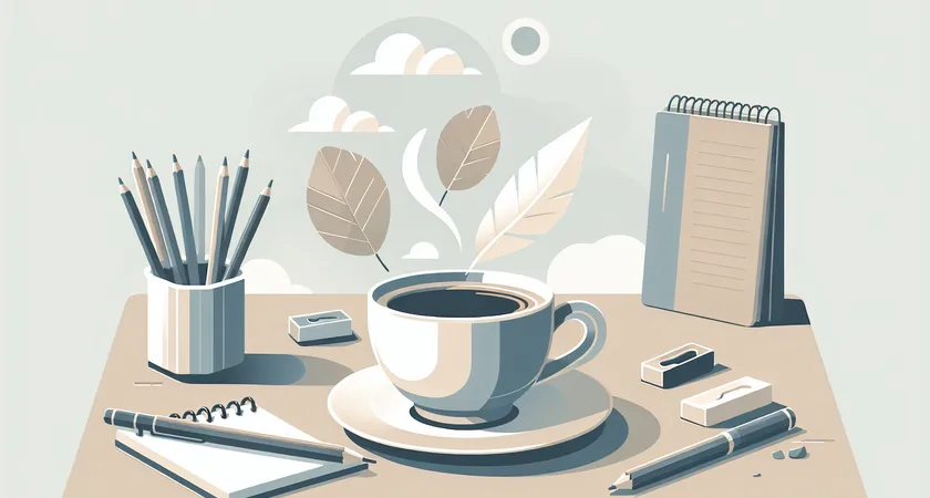 Un café sur un bureau