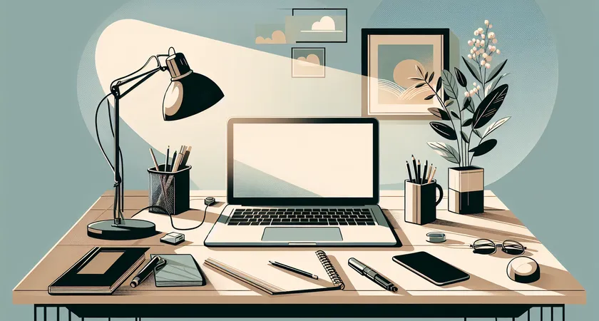 Un ordinateur portable sur un bureau