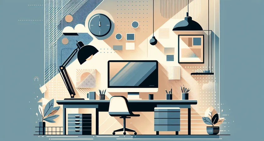 Un bureau moderne avec un ordinateur