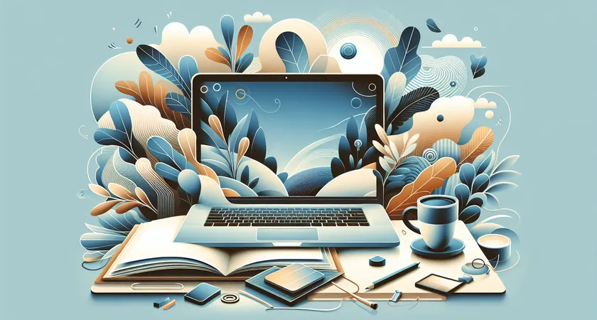 Un ordinateur portable sur un bureau