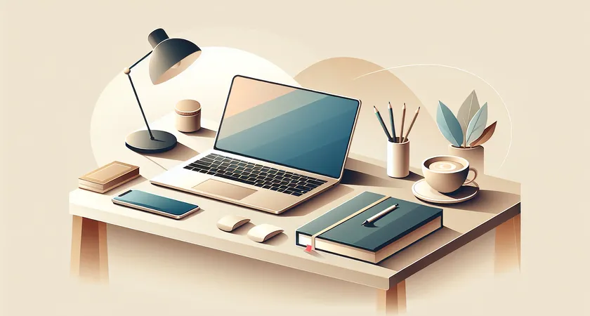 Un ordinateur portable sur un bureau