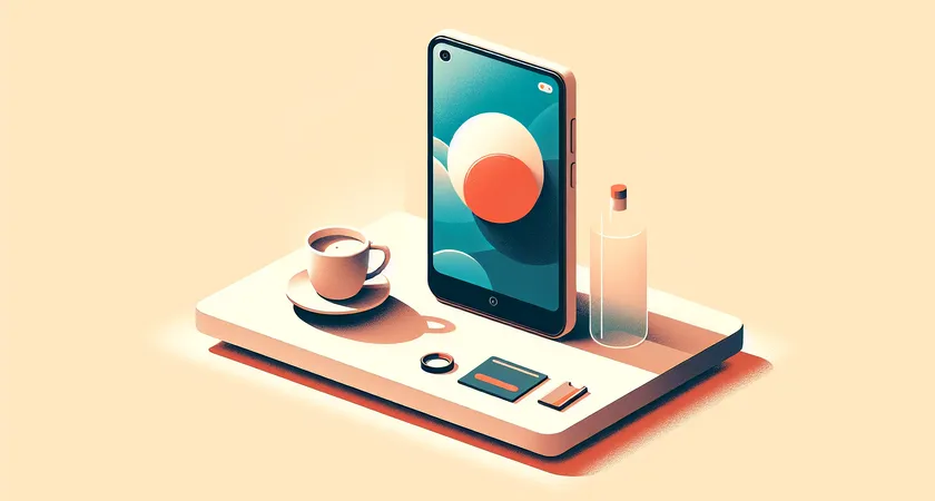 Un smartphone sur une table