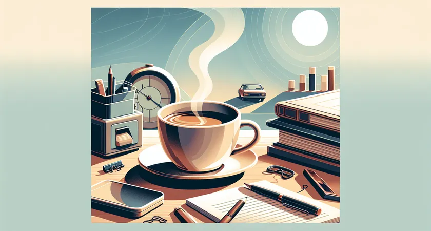 Un café sur un bureau