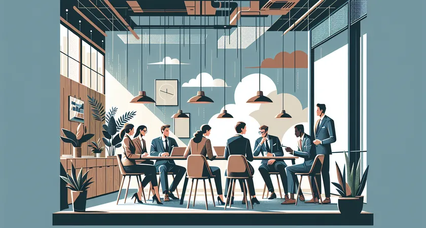 Des personnes en réunion dans un espace de coworking