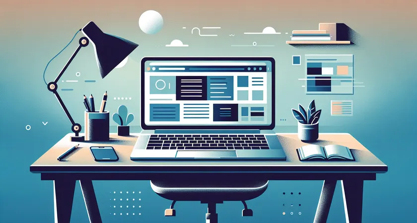 Un ordinateur portable sur un bureau