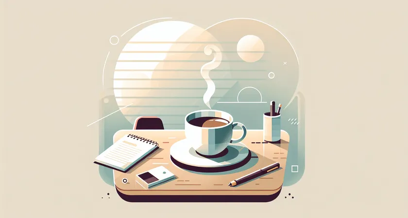 Un café sur un bureau
