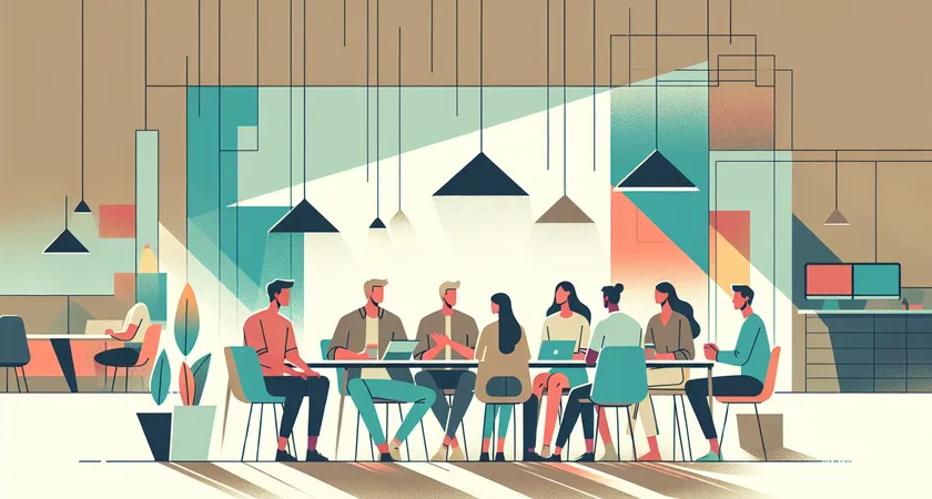 Des personnes en réunion dans un espace de coworking