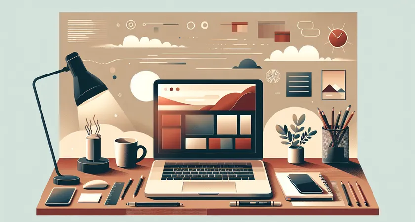 Un ordinateur portable sur un bureau