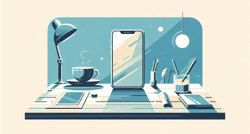 Un smartphone sur une table