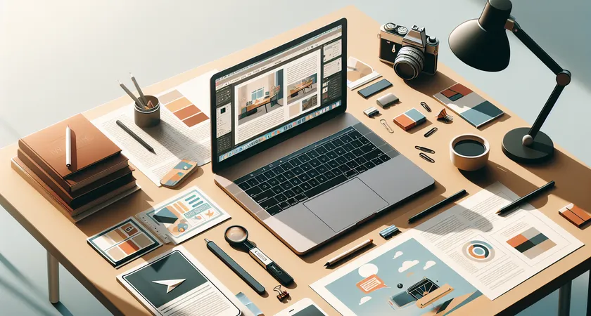 Un ordinateur portable sur un bureau