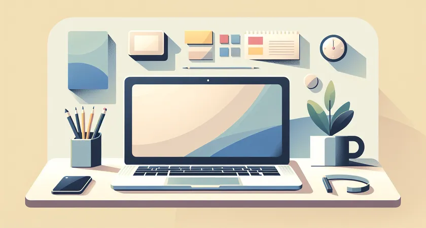 Un ordinateur portable sur un bureau