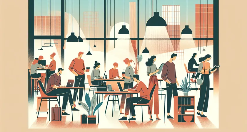 Des personnes en réunion dans un espace de coworking