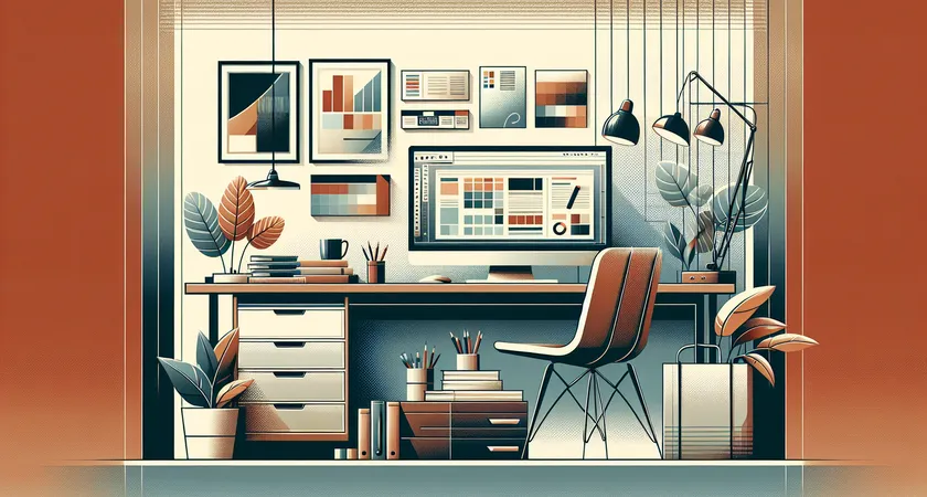 Un bureau moderne avec un ordinateur