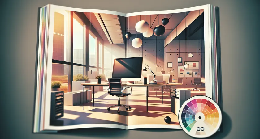 Un bureau moderne avec un ordinateur