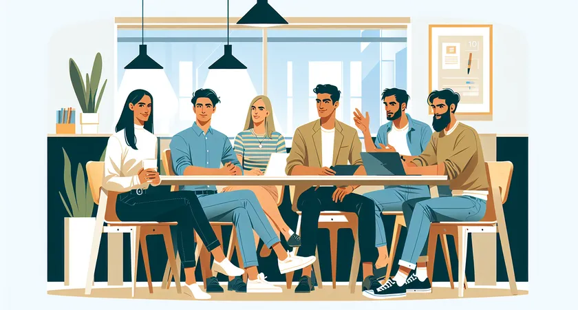 Des personnes en réunion dans un espace de coworking