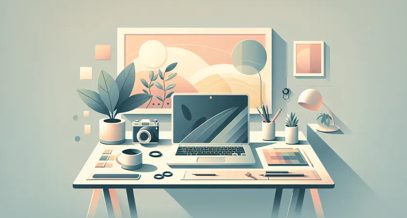 Un ordinateur portable sur un bureau