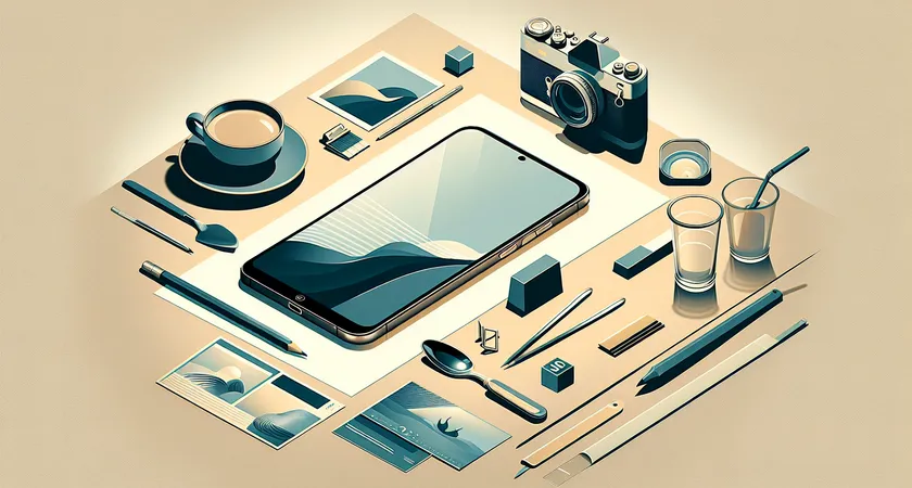 Un smartphone sur une table