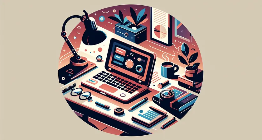 Un ordinateur portable sur un bureau