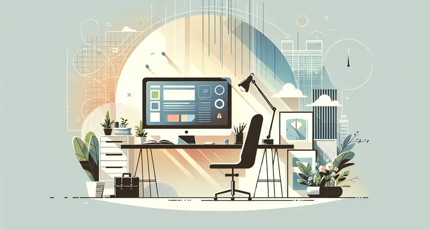 Un bureau moderne avec un ordinateur