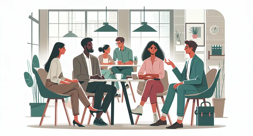 Des personnes en réunion dans un espace de coworking