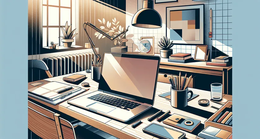 Un ordinateur portable sur un bureau