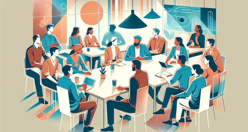 Des personnes en réunion dans un espace de coworking