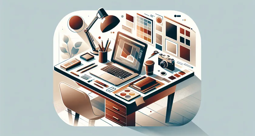 Un ordinateur portable sur un bureau