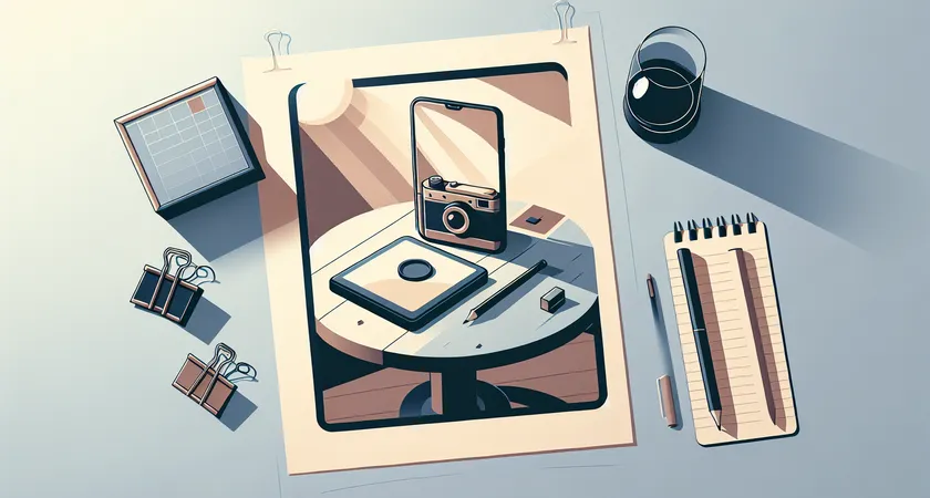 Un smartphone sur une table