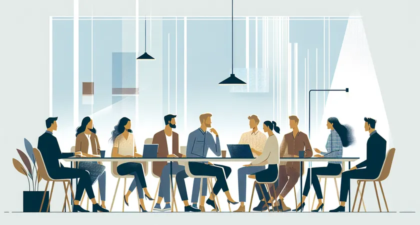 Des personnes en réunion dans un espace de coworking