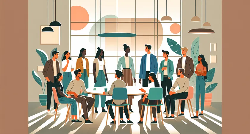 Des personnes en réunion dans un espace de coworking