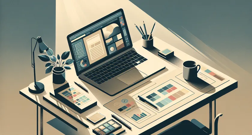 Un ordinateur portable sur un bureau