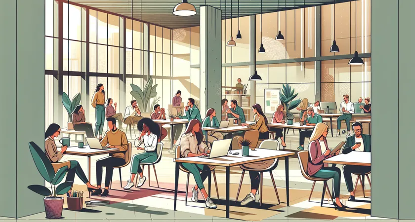 Des personnes en réunion dans un espace de coworking