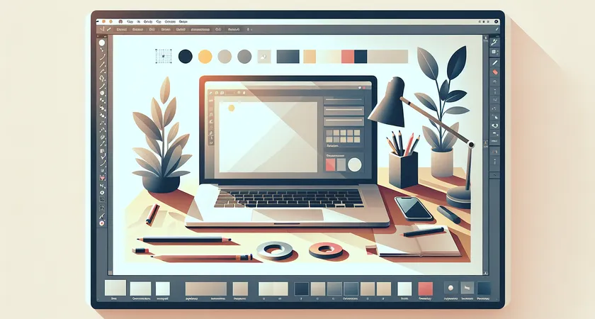 Un ordinateur portable sur un bureau