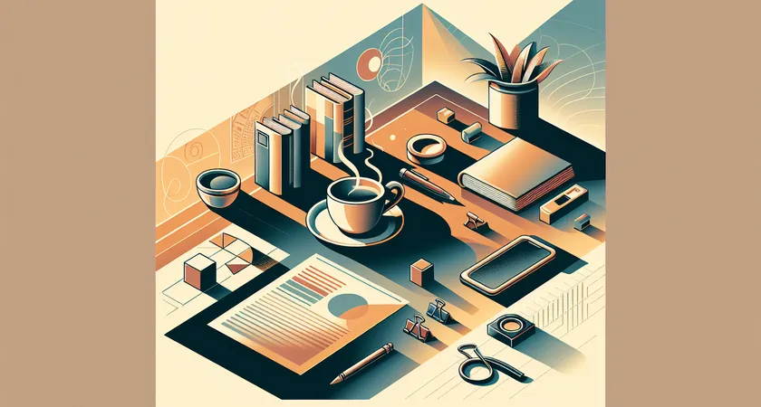 Un café sur un bureau