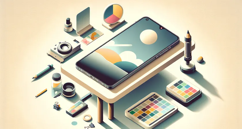 Un smartphone sur une table