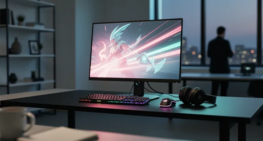 Un bureau moderne avec un ordinateur